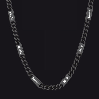Customized Engraved Cuban Chain Name Link Necklace for