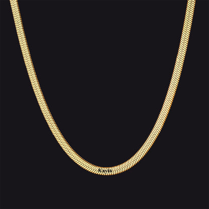 Customized Engraved Name Snake Chain Choker Necklace for