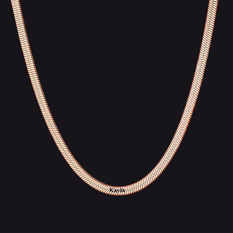 Customized Engraved Name Snake Chain Choker Necklace for
