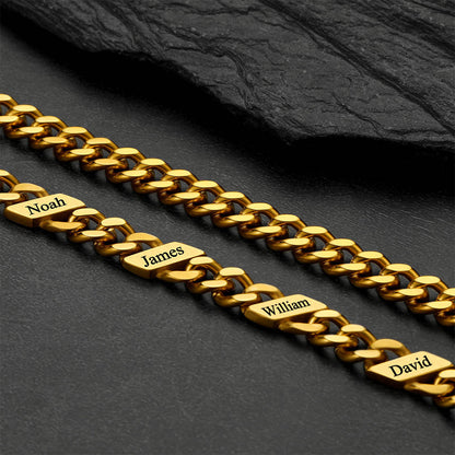 Customized Engraved Name Cuban Link Chain Necklace for , 7/9/12mm Width