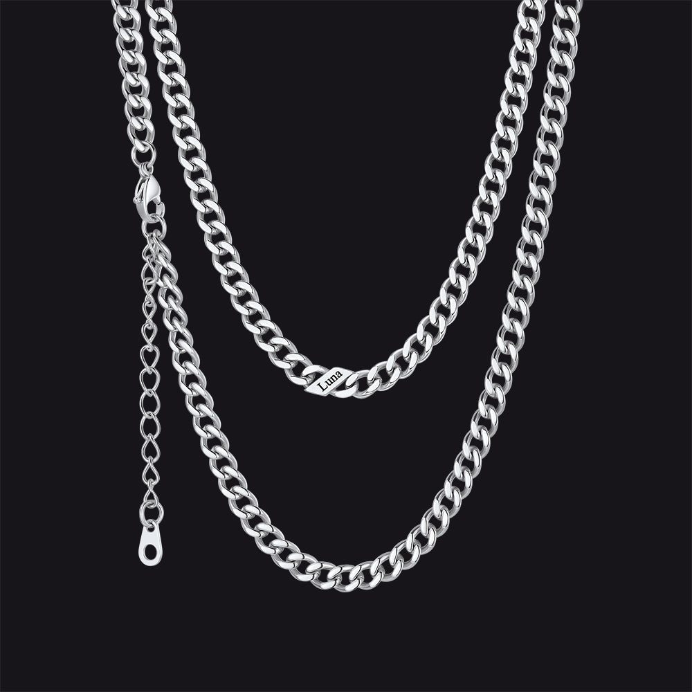 Custom Cuban Link Chains With Names Necklace for , 5/7/9mm Width