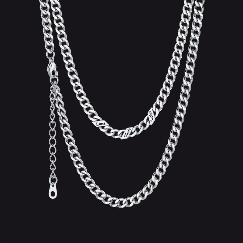 Custom Cuban Link Chains With Names Necklace for , 5/7/9mm Width
