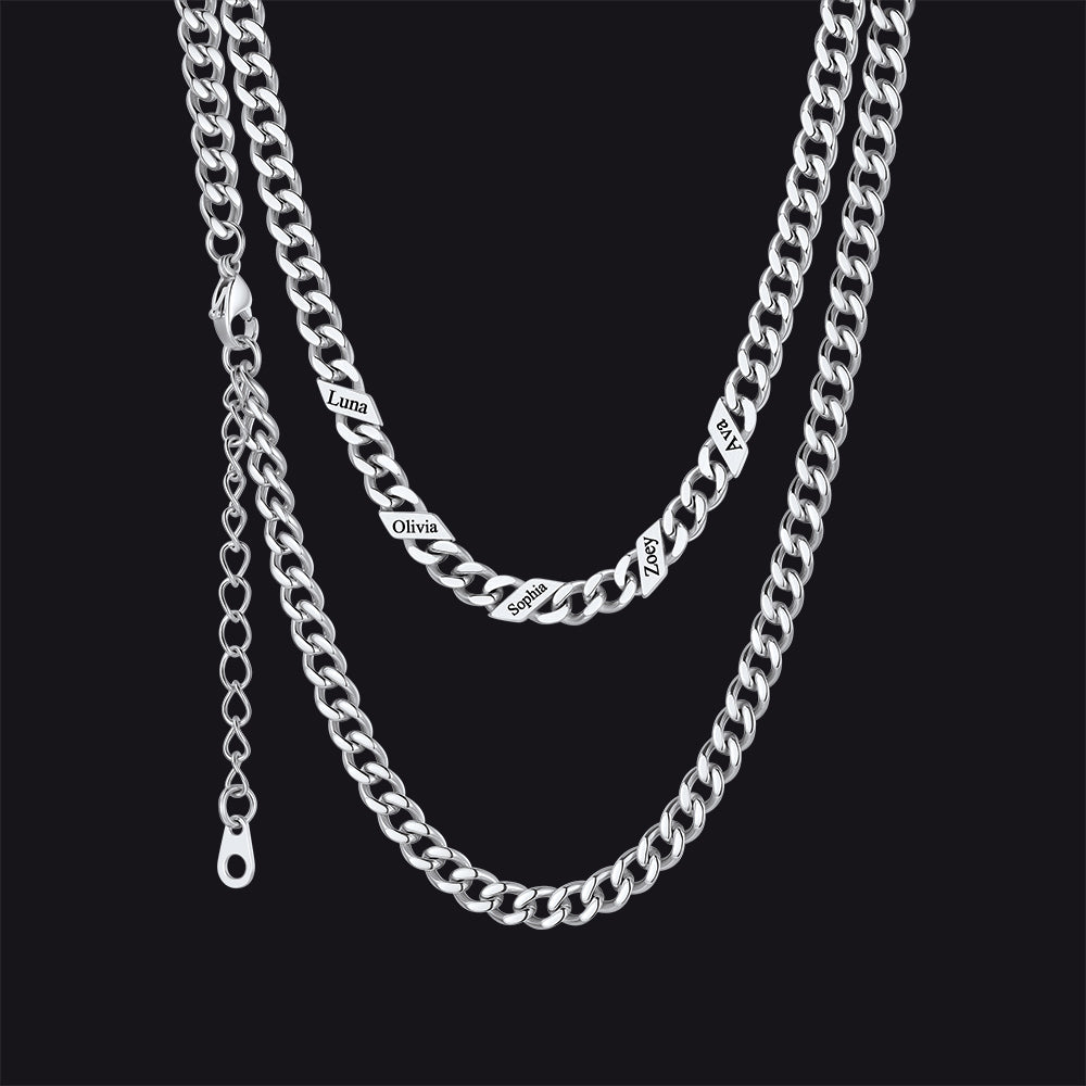 Custom Cuban Link Chains With Names Necklace for , 5/7/9mm Width
