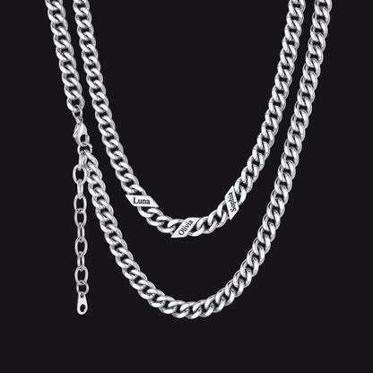 Custom Cuban Link Chains With Names Necklace for , 5/7/9mm Width