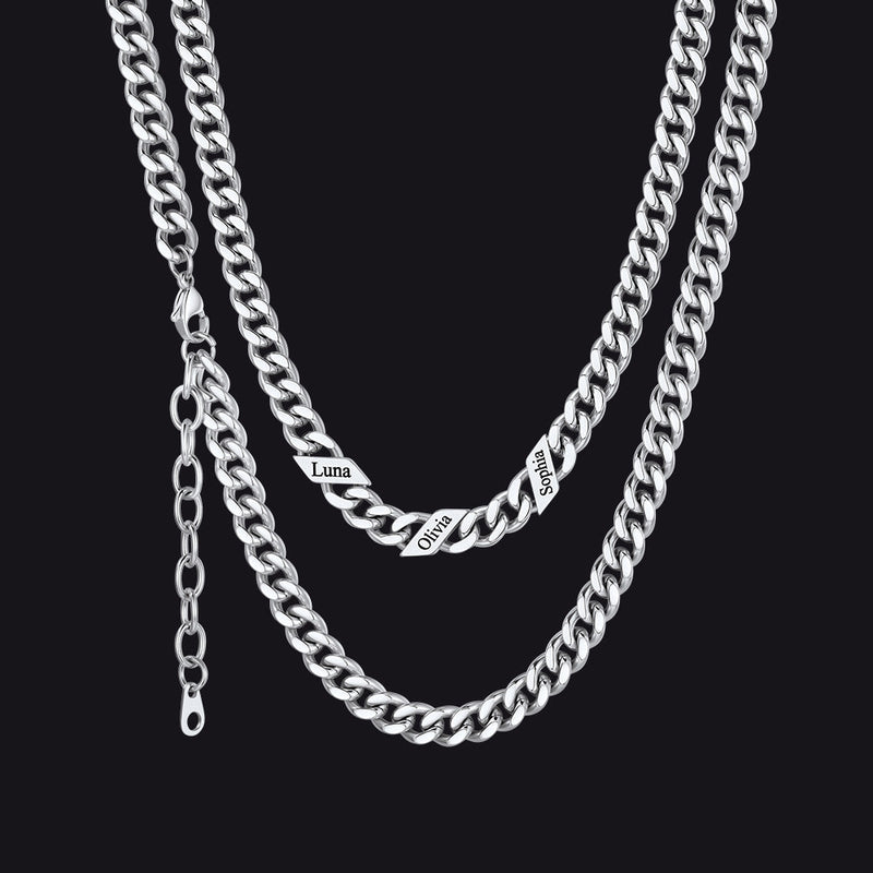 Custom Cuban Link Chains With Names Necklace for , 5/7/9mm Width