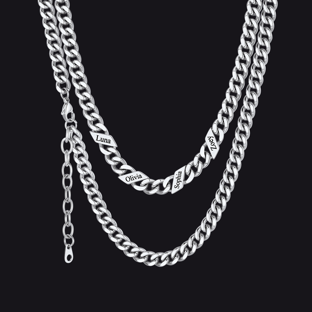 Custom Cuban Link Chains With Names Necklace for , 5/7/9mm Width
