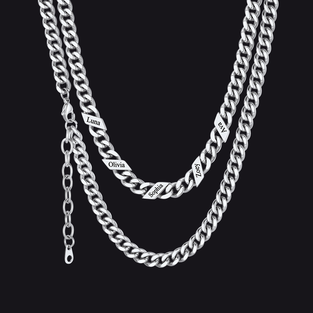 Custom Cuban Link Chains With Names Necklace for , 5/7/9mm Width