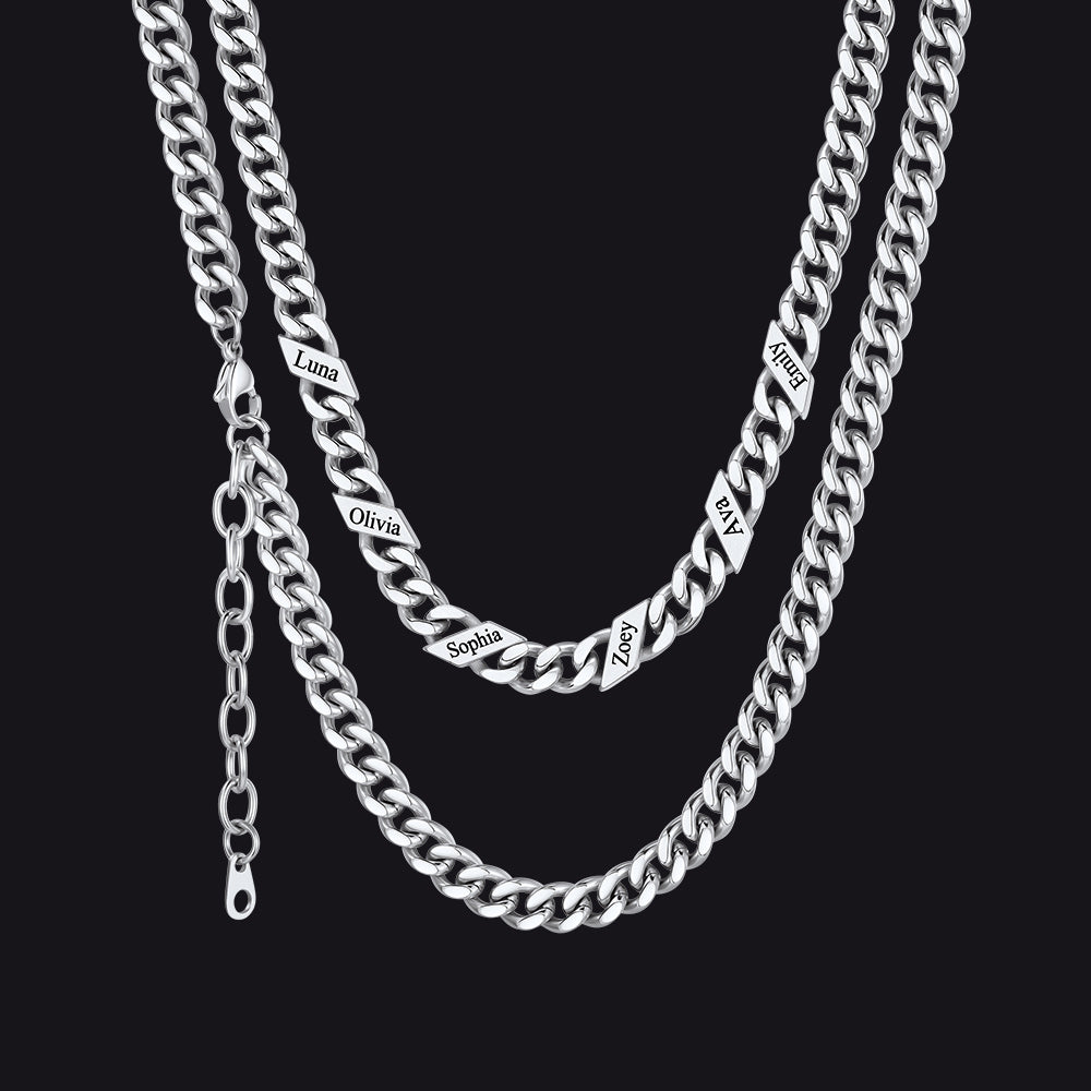 Custom Cuban Link Chains With Names Necklace for , 5/7/9mm Width