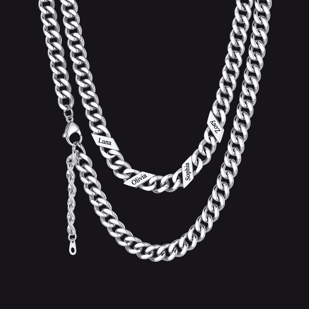 Custom Cuban Link Chains With Names Necklace for , 5/7/9mm Width