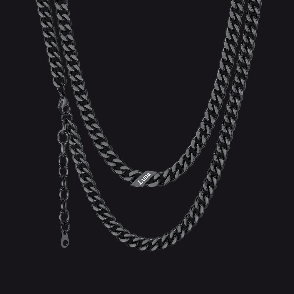 Custom Cuban Link Chains With Names Necklace for , 5/7/9mm Width