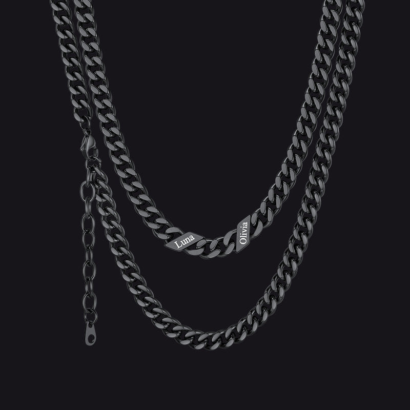 Custom Cuban Link Chains With Names Necklace for , 5/7/9mm Width