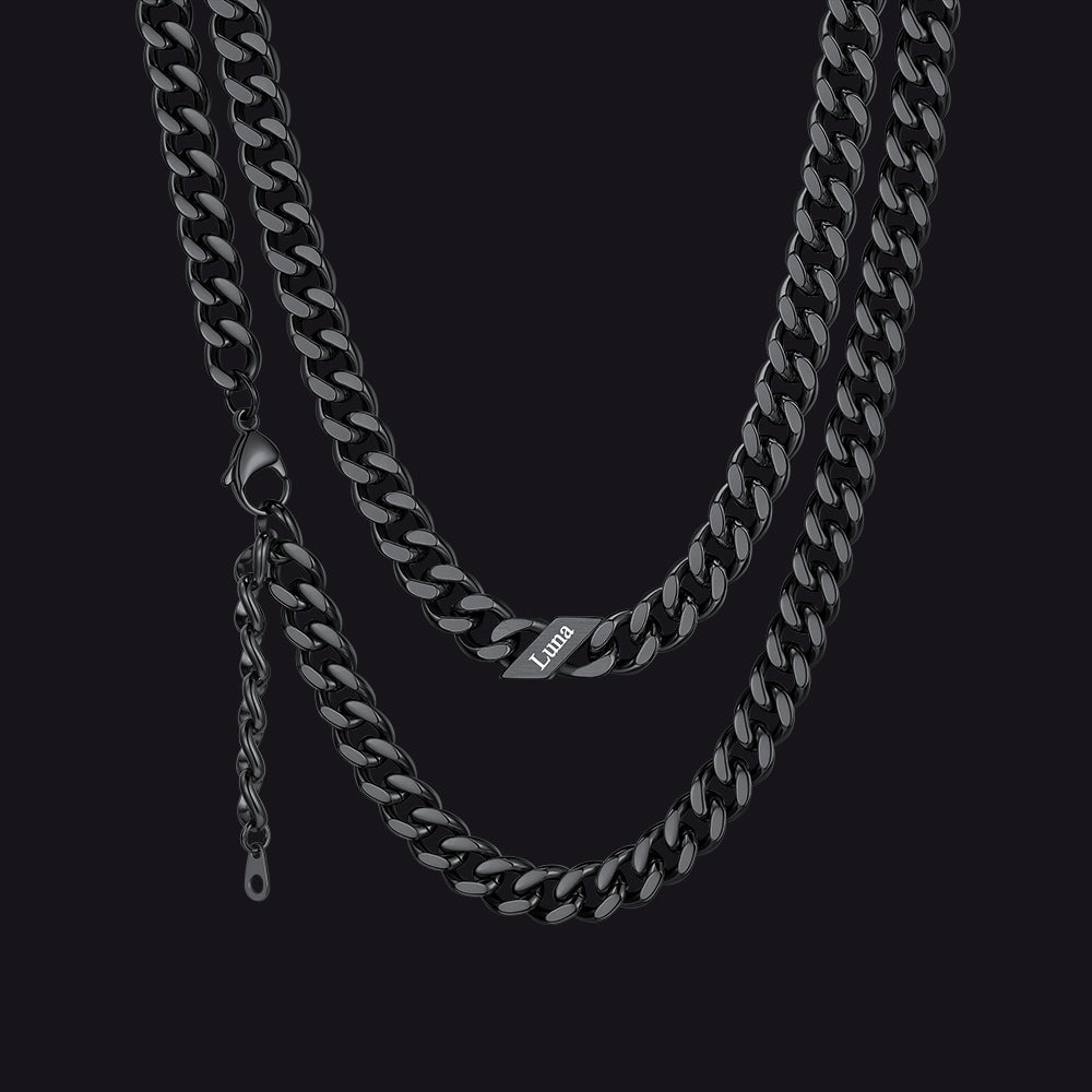 Custom Cuban Link Chains With Names Necklace for , 5/7/9mm Width