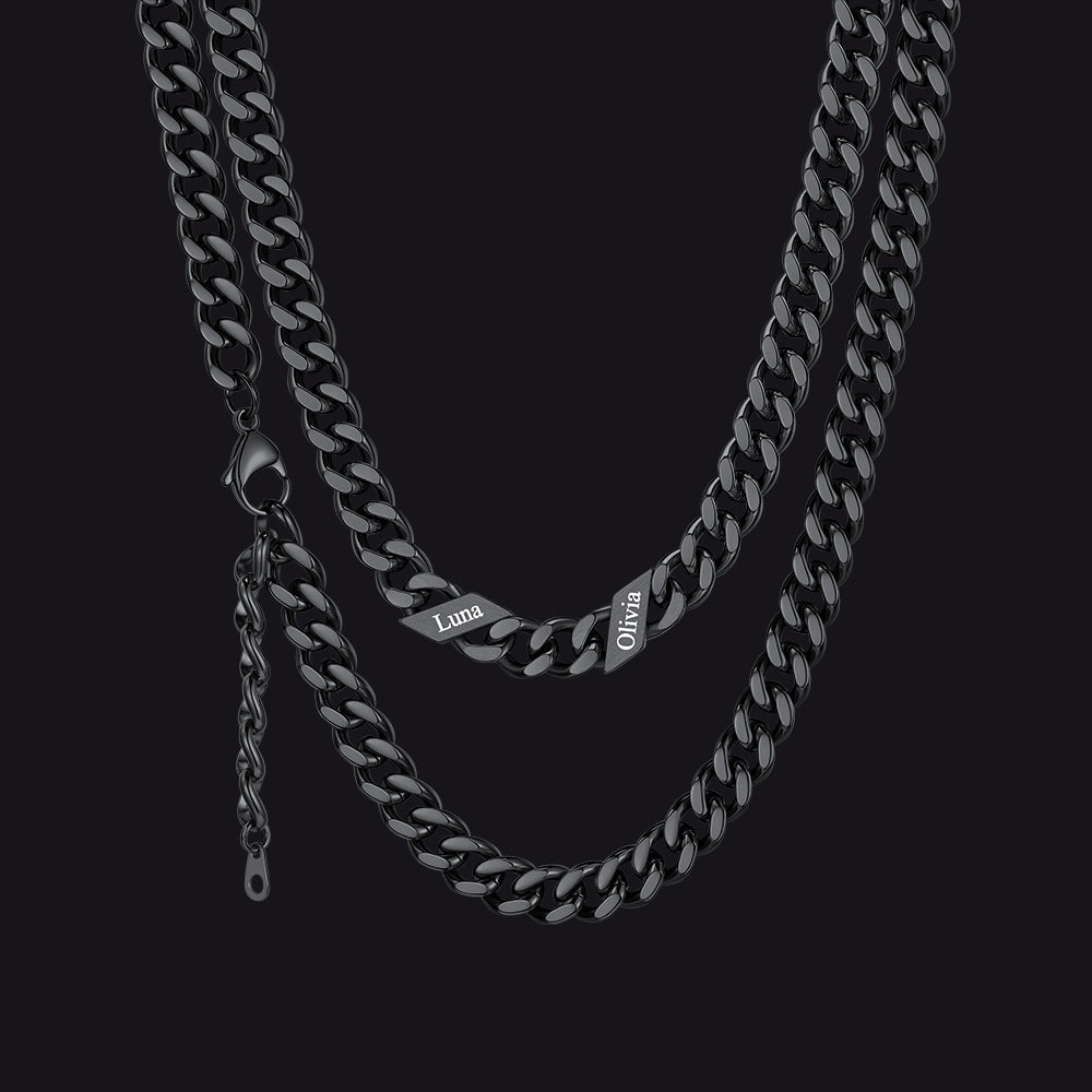 Custom Cuban Link Chains With Names Necklace for , 5/7/9mm Width