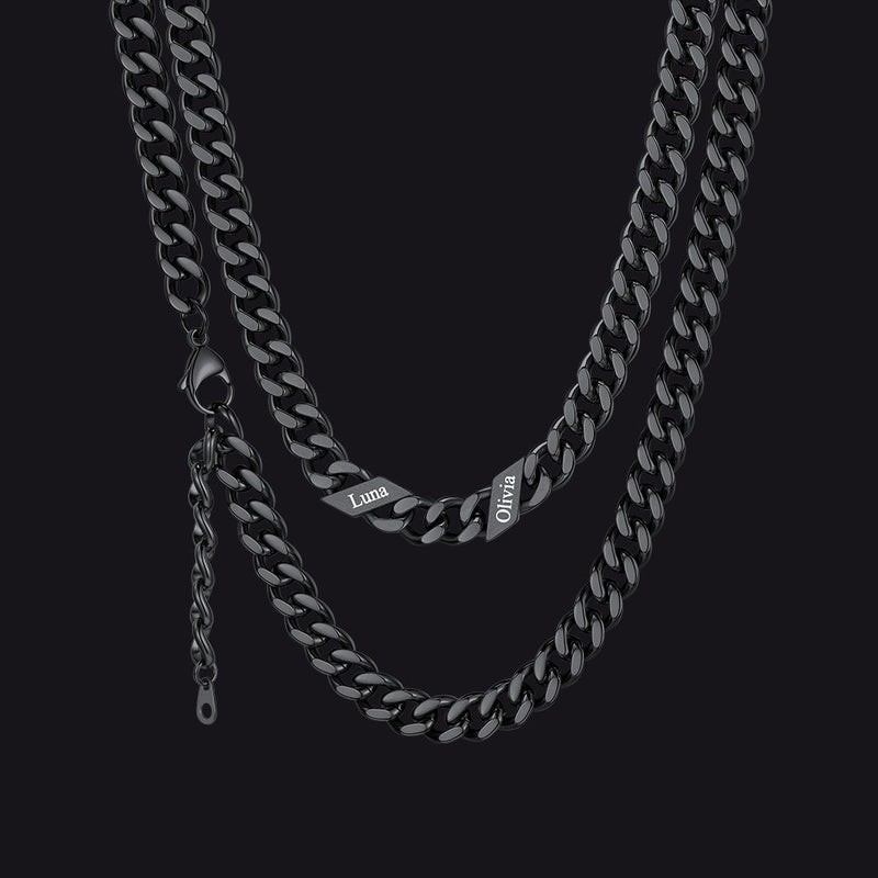 Custom Cuban Link Chains With Names Necklace for , 5/7/9mm Width