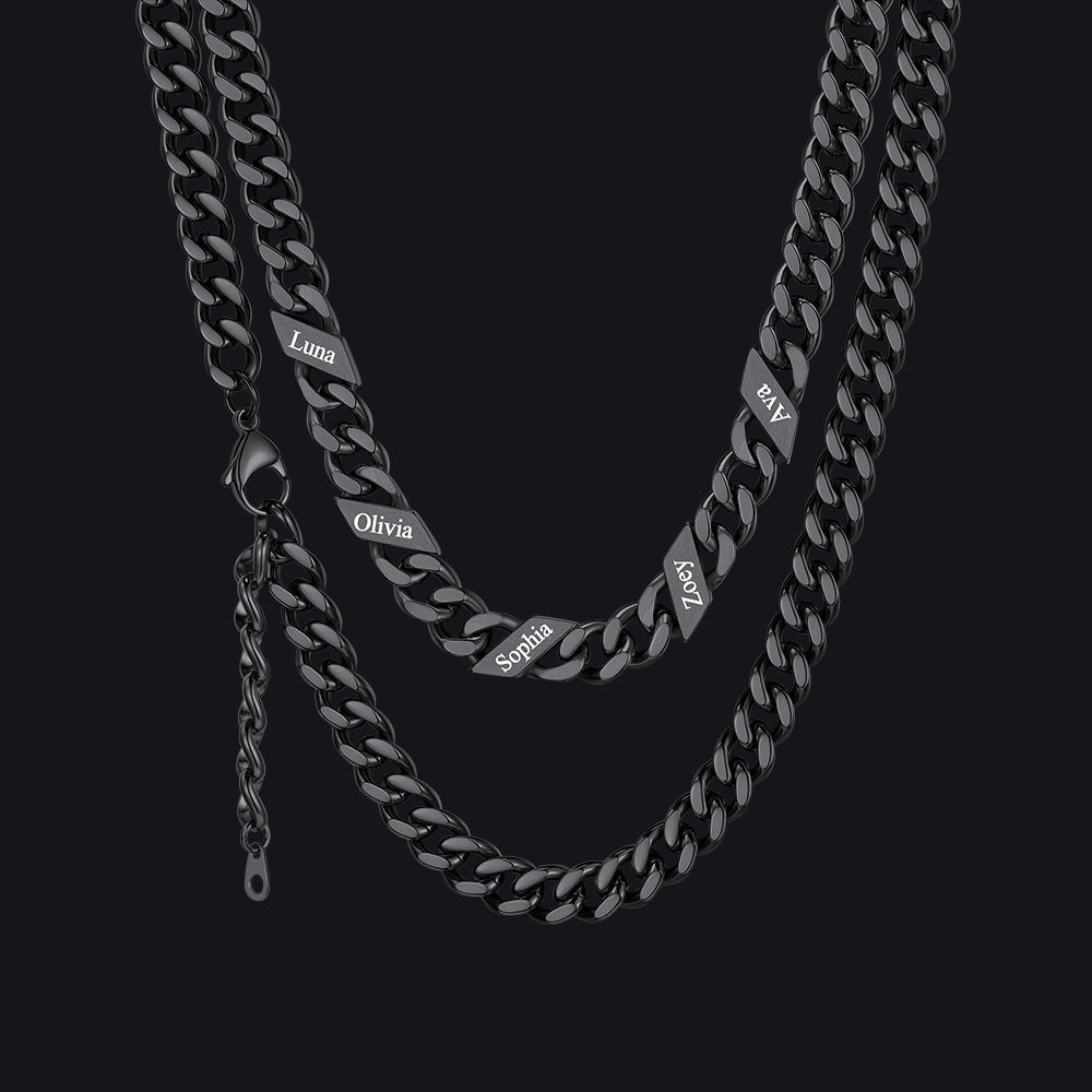 Custom Cuban Link Chains With Names Necklace for , 5/7/9mm Width