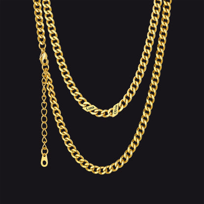 Custom Cuban Link Chains With Names Necklace for , 5/7/9mm Width
