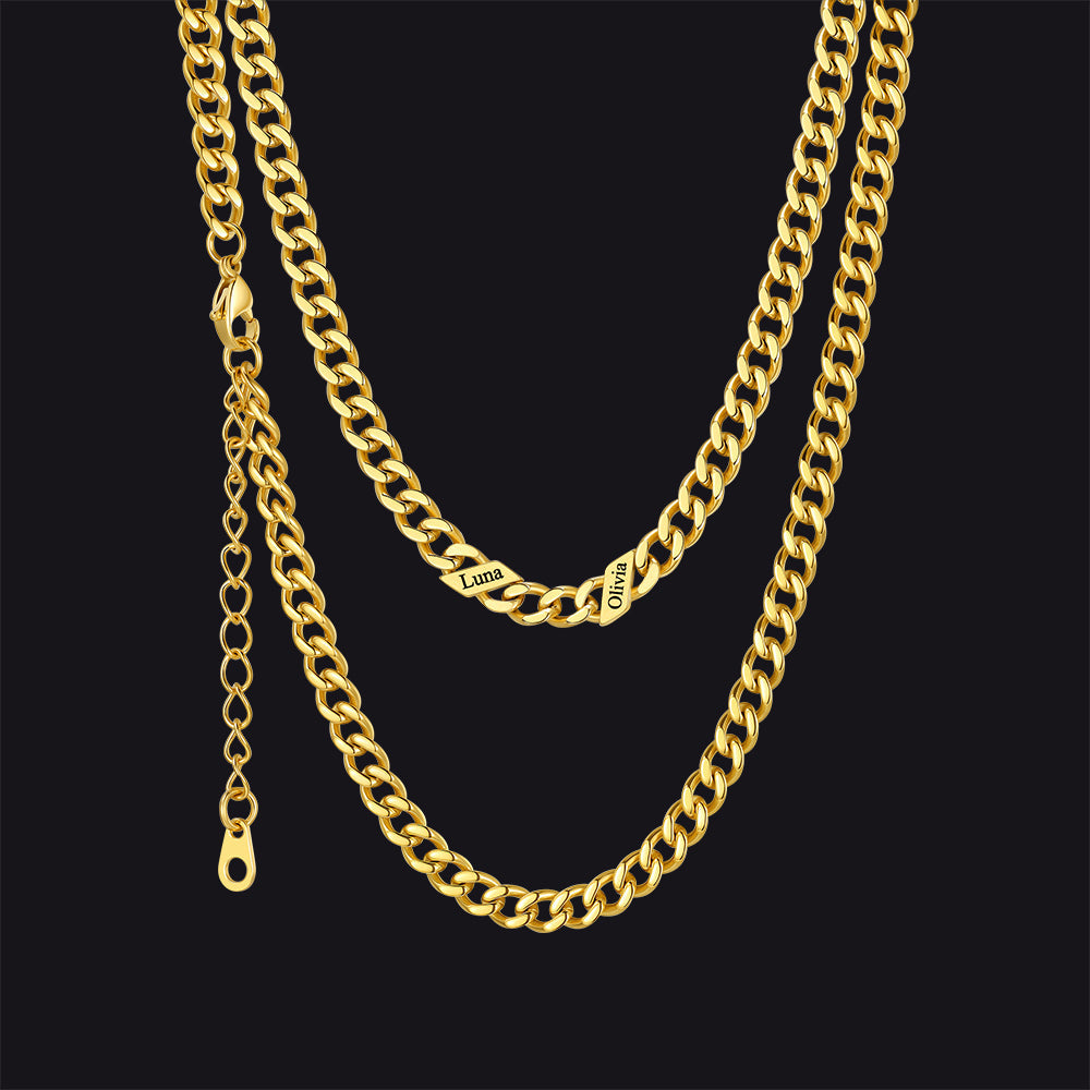 Custom Cuban Link Chains With Names Necklace for , 5/7/9mm Width