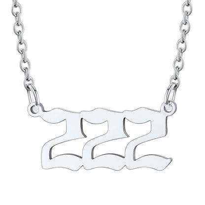 Personalized Angel Number Necklace for