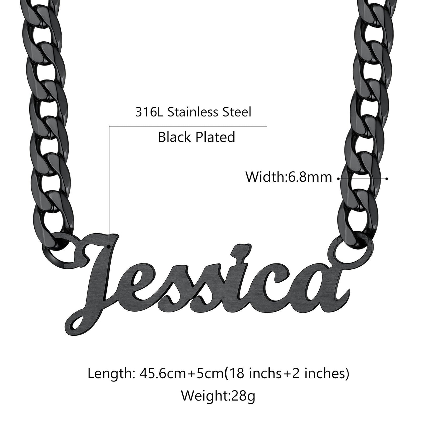 6mm Custom Nameplate Chain & Bracelet Set for