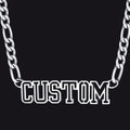 Personalised Nameplate Figaro Chain Necklace for