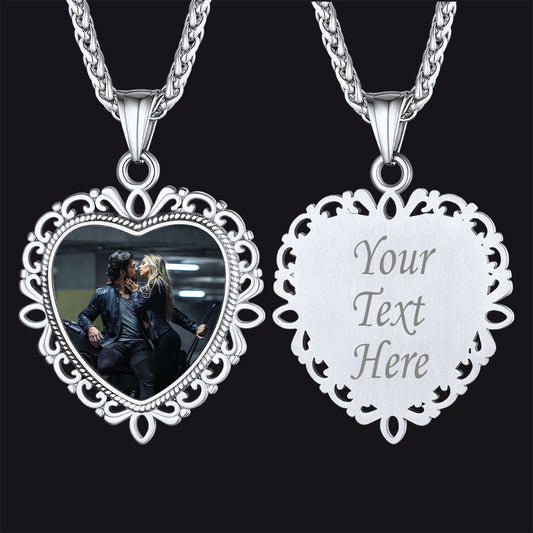 Personalized Heart Picture Necklace for