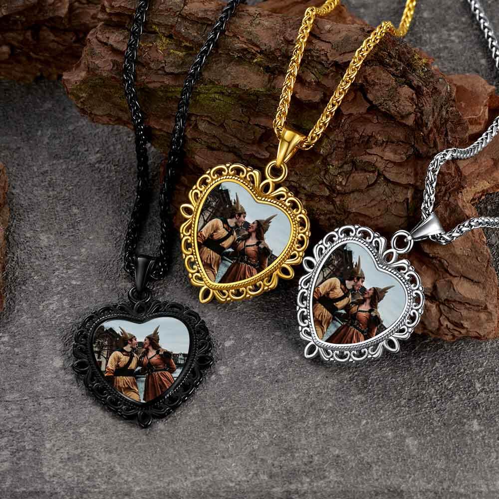 Personalized Heart Picture Necklace for
