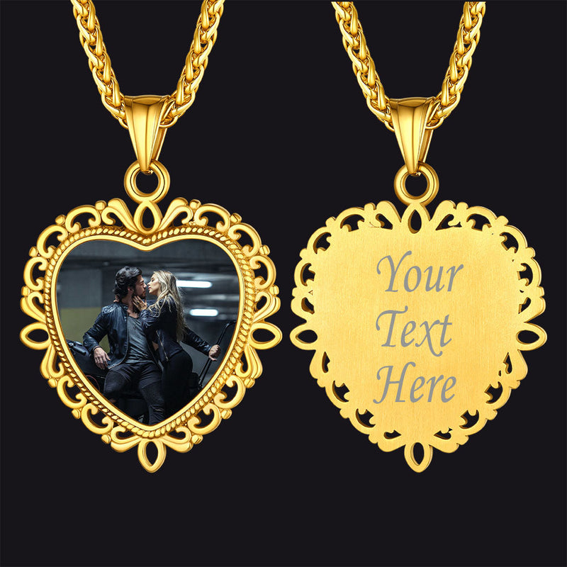 Personalized Heart Picture Necklace for
