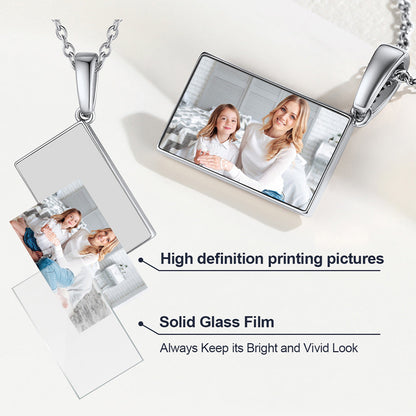 Personalized Picture Envelope Necklace With Birthstone & Cz Gifts for Mom