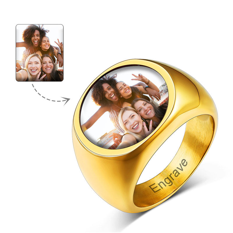 Personalized Photo Ring Memorial Gift for