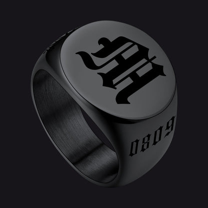 Engraved Name Custom Signet Rings for