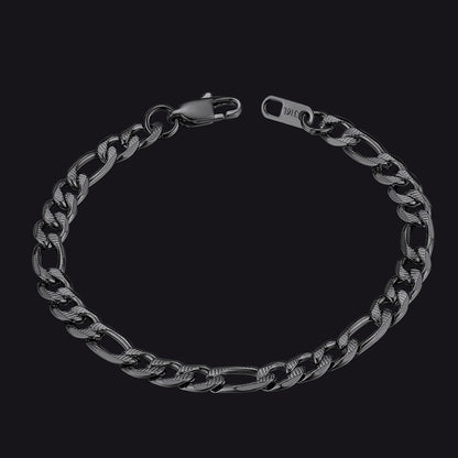 Thick Figaro Link Bracelet for 6/7/9mm Width