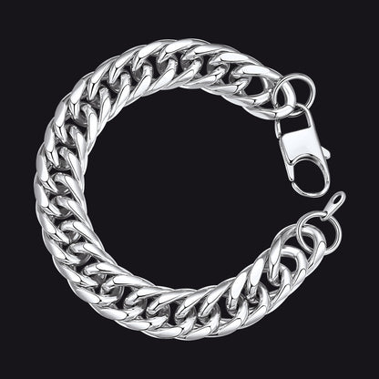 Bold 13mm Cuban Chain Link Bracelet for Stainless Steel