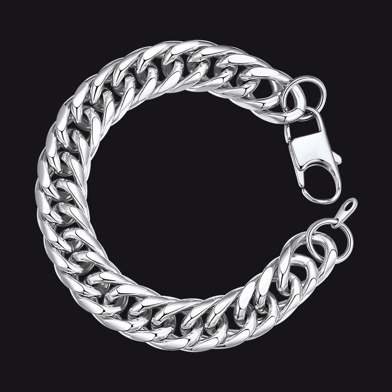 Bold 13mm Cuban Chain Link Bracelet for Stainless Steel