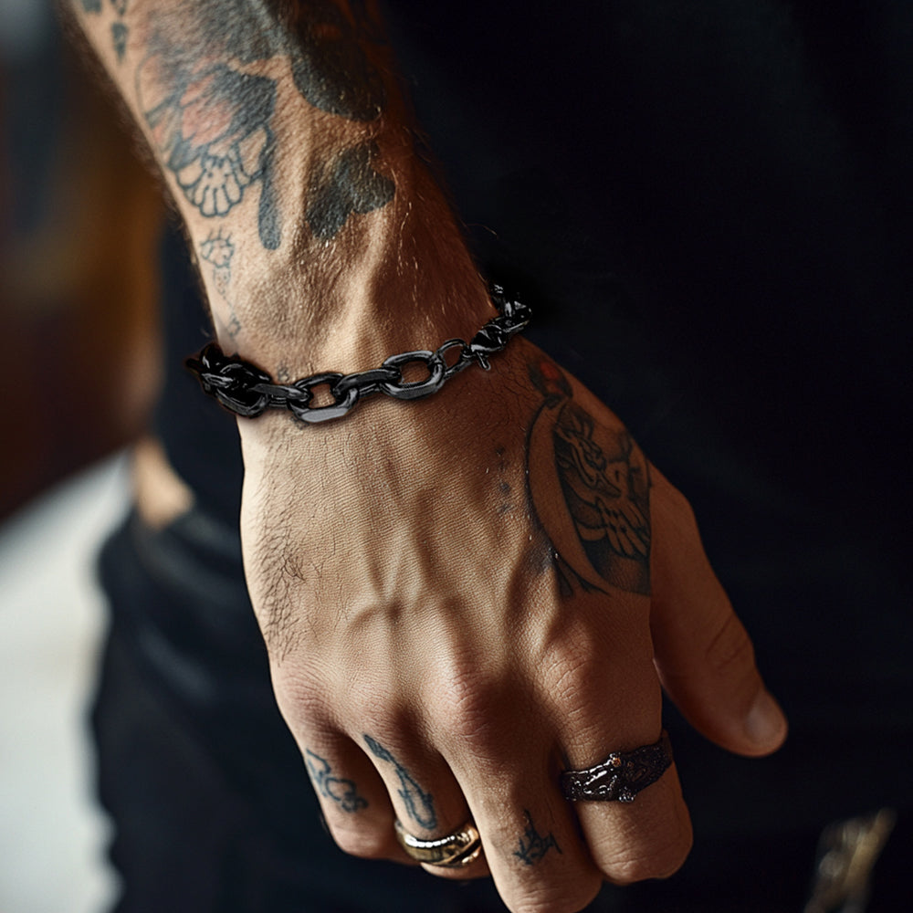Stainless Steel Rolo Link Bracelet for