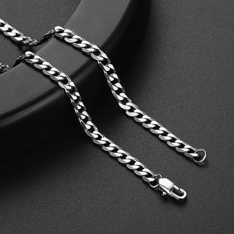 4mm Cuban Link Curb Chain Set for