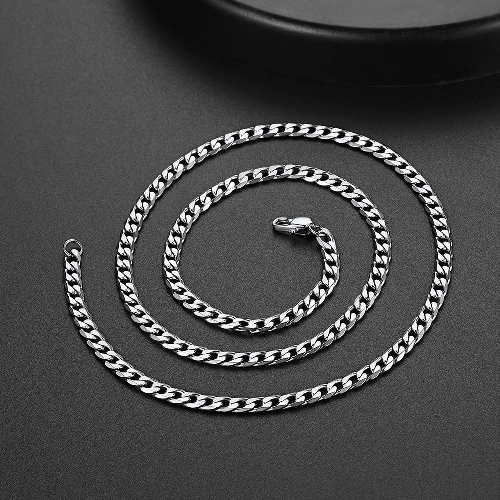 4mm Cuban Link Curb Chain Set for