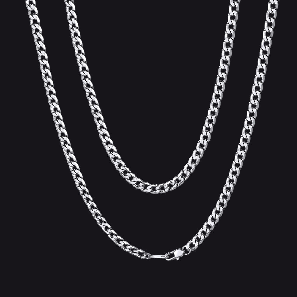 Cuban Link Curb Chain Stainless Steel Necklace for