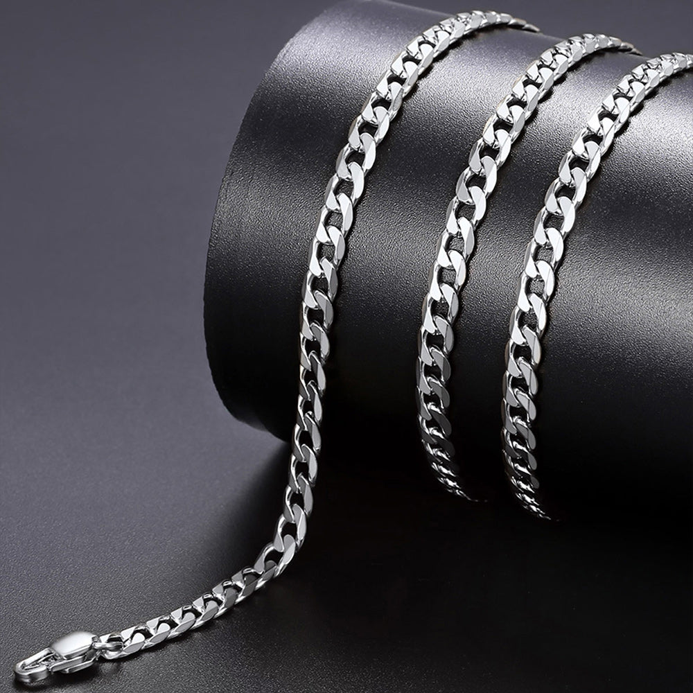 4mm Cuban Link Curb Chain Set for