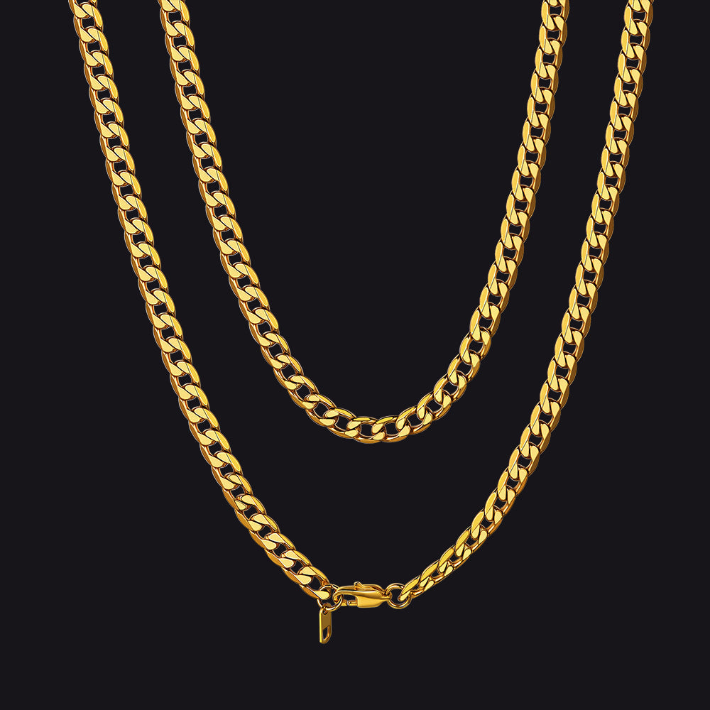 Cuban Link Curb Chain Stainless Steel Necklace for