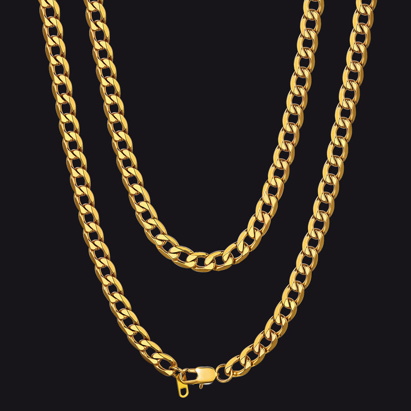 Cuban Link Curb Chain Stainless Steel Necklace for