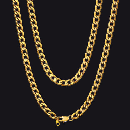 Cuban Link Curb Chain Stainless Steel Necklace for