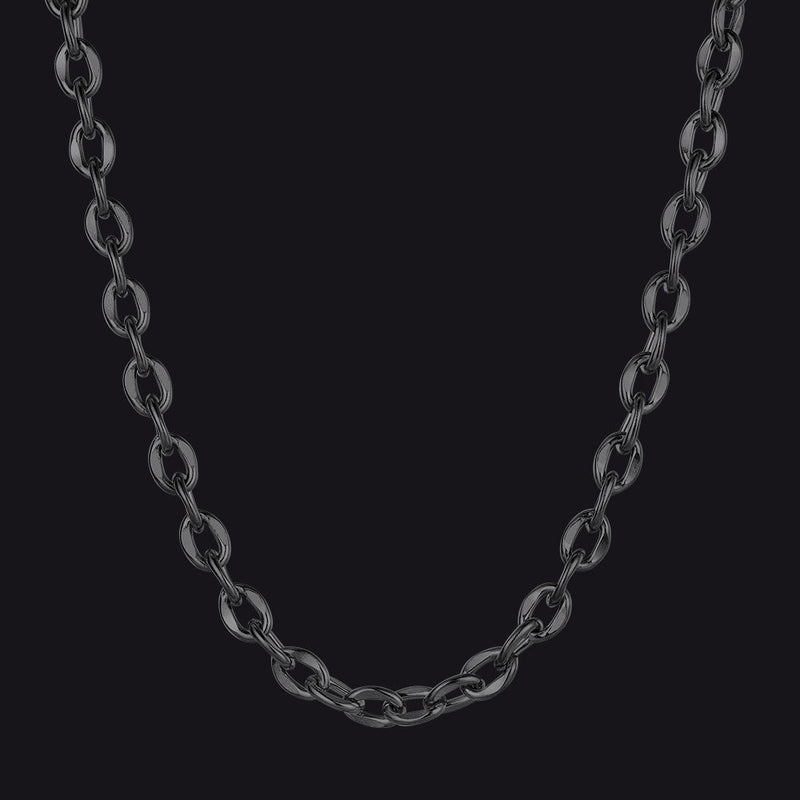 6mm/9mm Width Twisted Rolo Link Chain Necklace for