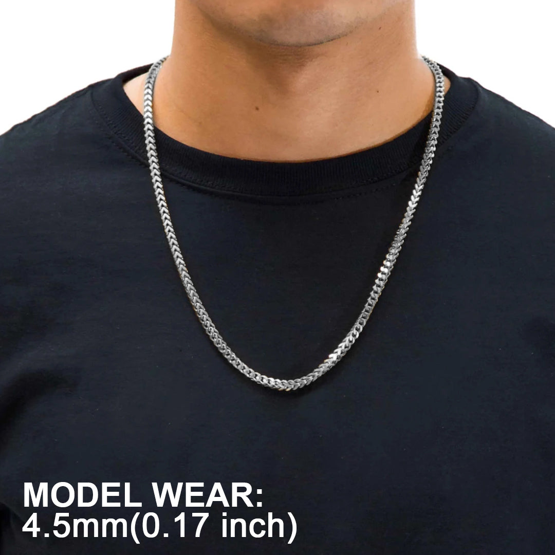Franco Chain Link Stainless Steel Necklace for