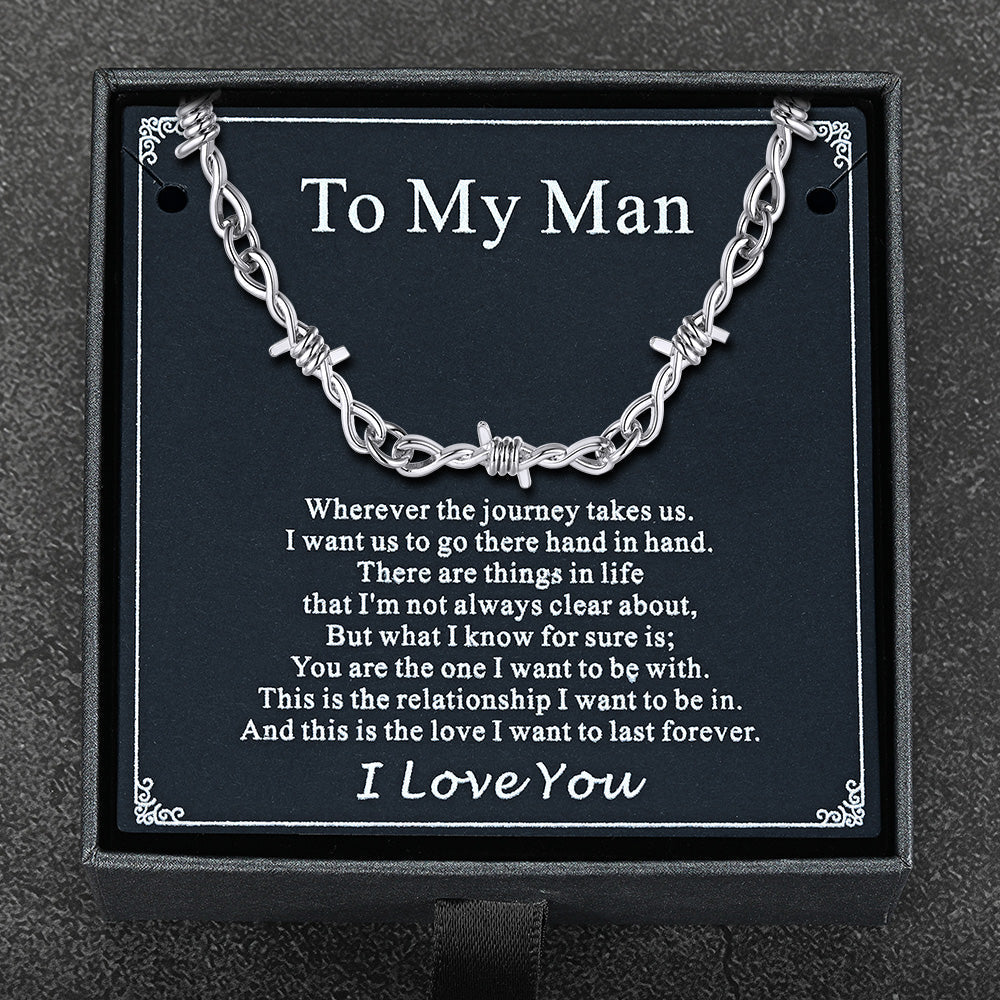 Gothic Thorn Barb Wire Chain Link Necklace Birthday Gift for