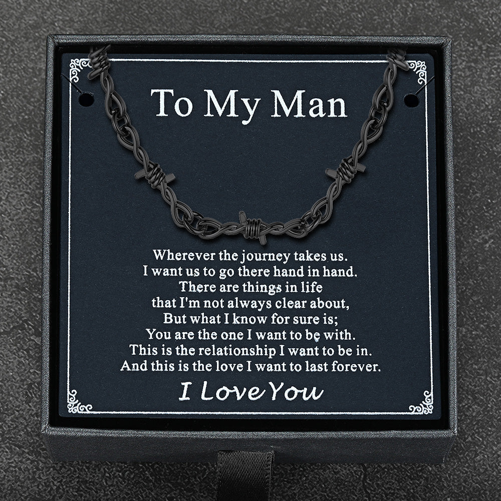 Gothic Thorn Barb Wire Chain Link Necklace Birthday Gift for