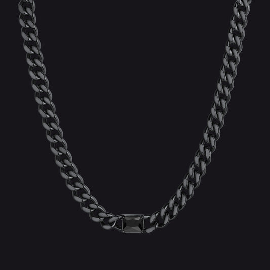 7mm Cuban Link Choker Necklace With Birthstone for