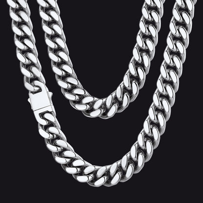 To My Man Miami Cuban Link Chain Necklace, Birthday or Anniversary Gift for Him