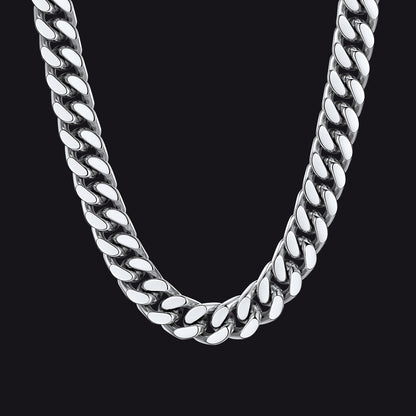 Chunky Cuban Link Chain Choker Necklace for , 5/12/14mm Width