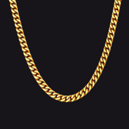 Chunky Cuban Link Chain Choker Necklace for , 5/12/14mm Width