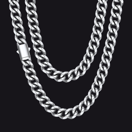 Engraved Cuban Link Chain Necklace for 6/9/12mm Width